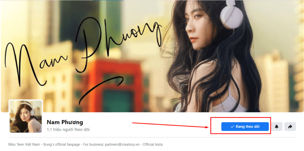 huy follow doi voi fanpage facebook