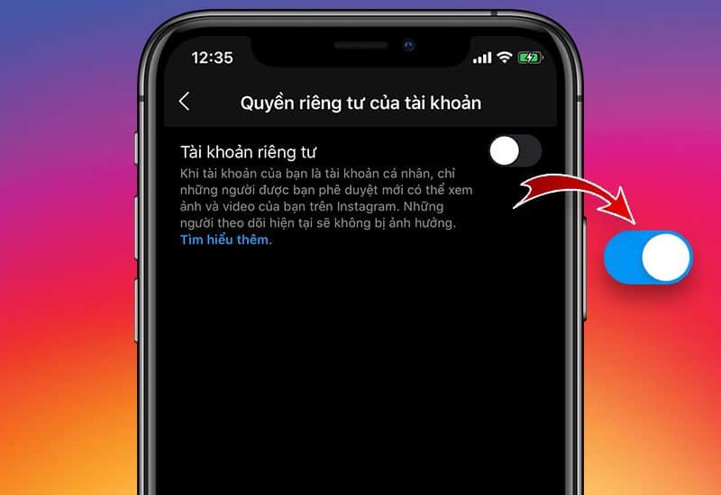 tai khoan instagram rieng tu duoc hieu la gi