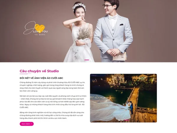 Mẫu Website dịch vụ studio