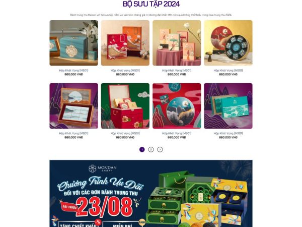 Mẫu Website bán bánh trung thu quà tặng chuẩn đẹp