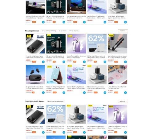 Mẫu Website bán siêu thị hàng gia dụng công nghệ chuẩn đẹp