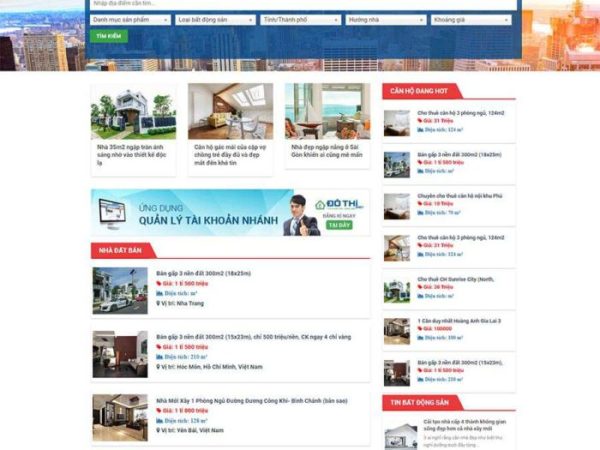 Mẫu website bất động sản 28