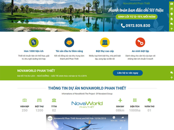 Mẫu website dự án bất động sản 2 wordpress