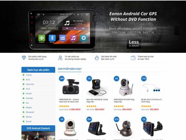 Mẫu website WordPress Shop bán camera 02