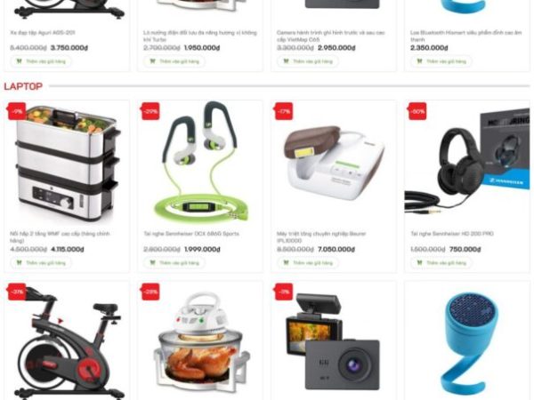 Mẫu Website bán đồ công nghệ 3 chuẩn đẹp