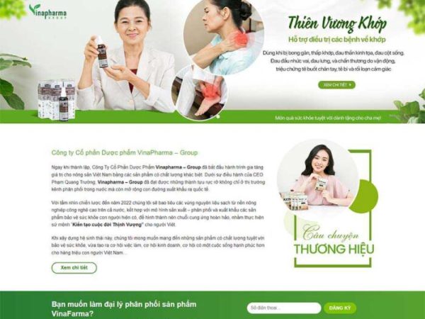 Mẫu website công ty dược phẩm