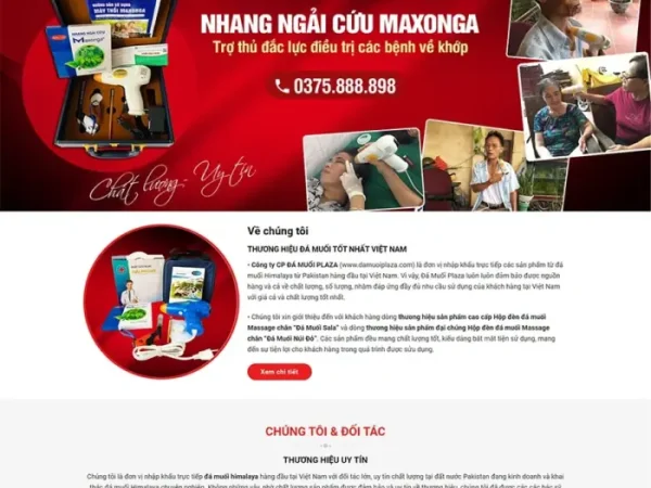 Mẫu Website bán đá muối chuẩn đẹp