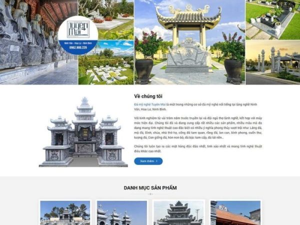 Mẫu website cơ sở đá mỹ nghệ