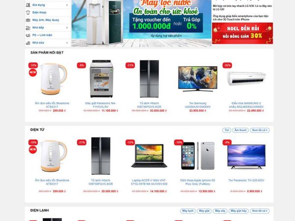 Mẫu website WordPress điện máy 07