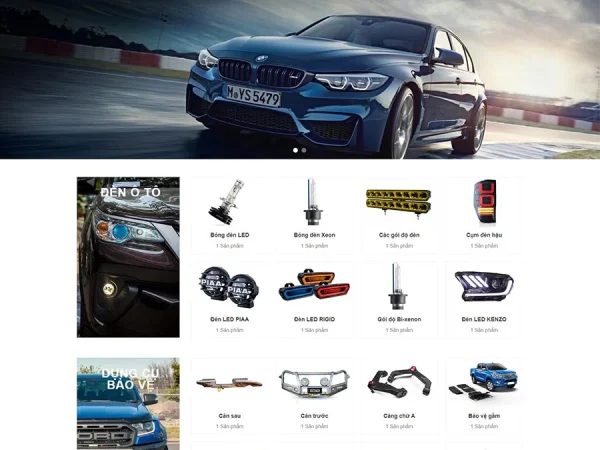 Mẫu Website đồ chơi xe hơi 02 chuẩn đẹp