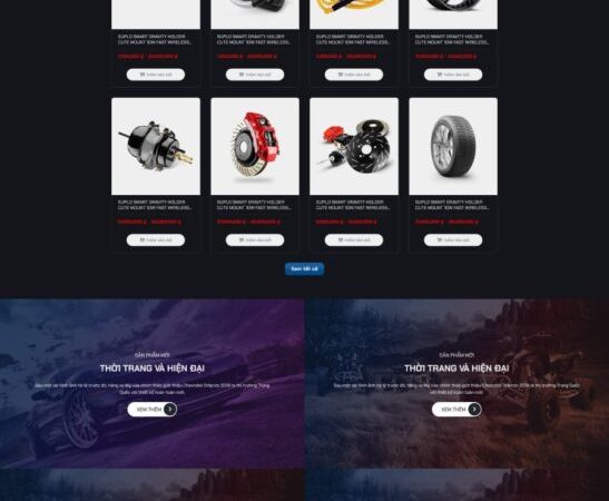 Mẫu Website bán hàng đồ chơi xe hơi 3 chuẩn đẹp