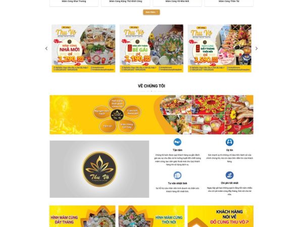 Mẫu Website bán hàng đồ cúng, mâm cúng chuẩn đẹp