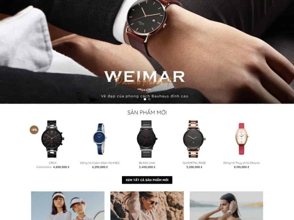 Mẫu website WordPress bán đồng hồ, thời trang