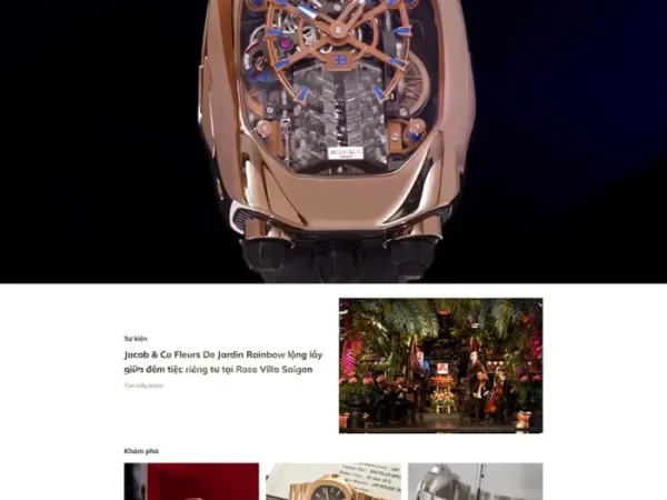 Mẫu Website bán đồng hồ cao cấp 02 chuẩn đẹp