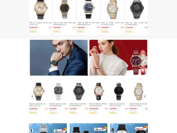Mẫu Website shop bán đồng hồ cao cấp chuẩn đẹp