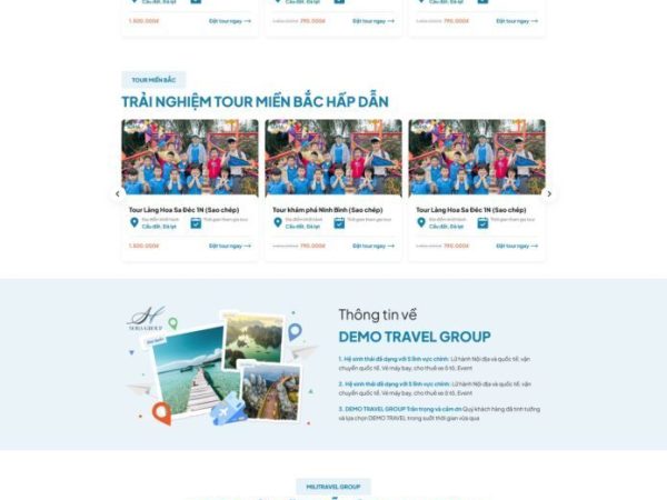 Mẫu Website bán dịch vụ tour du lịch 09 chuẩn đẹp