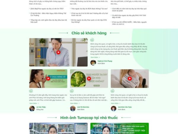 Mẫu Website bán thuốc thực phẩm chức năng chuẩn đẹp