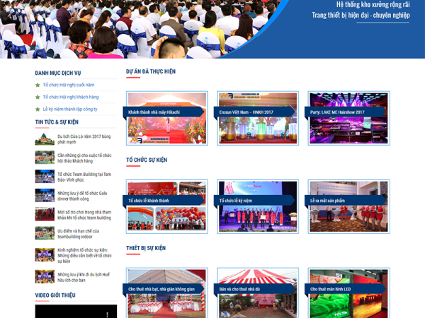 Mẫu website dịch vụ tổ chức sự kiện wordpress