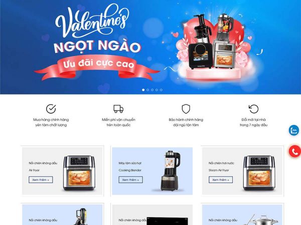 Mẫu website bán thiết bị gia dụng 02