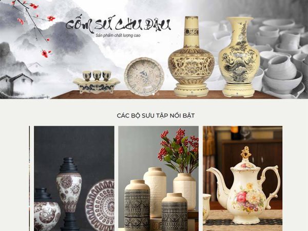 Mẫu website wordpress bán gốm sứ 02