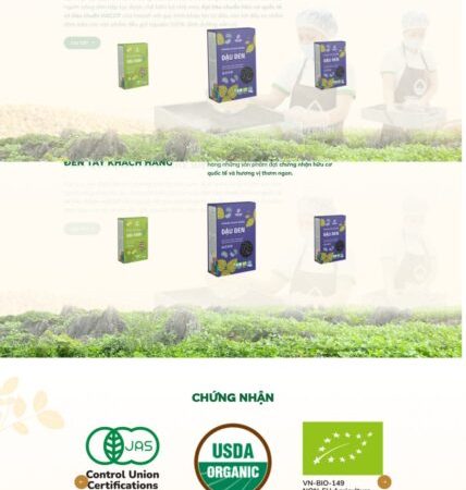 Mẫu Website bán thực phẩm chức năng hanuti chuẩn đẹp