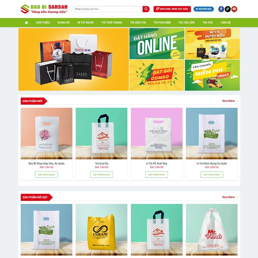 Mẫu Website công ty in ấn 05 chuẩn đẹp