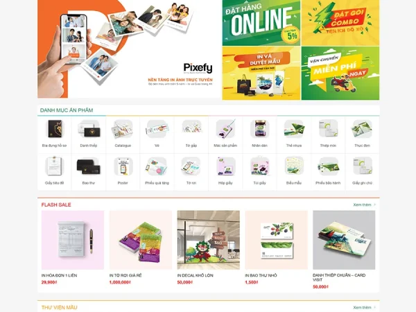 Mẫu Website công ty in ấn 06 chuẩn đẹp