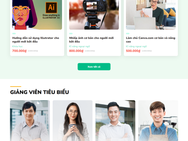 Mẫu Website Bán Khóa Học Online Tự Động Đầy Đủ Chức Năng 01
