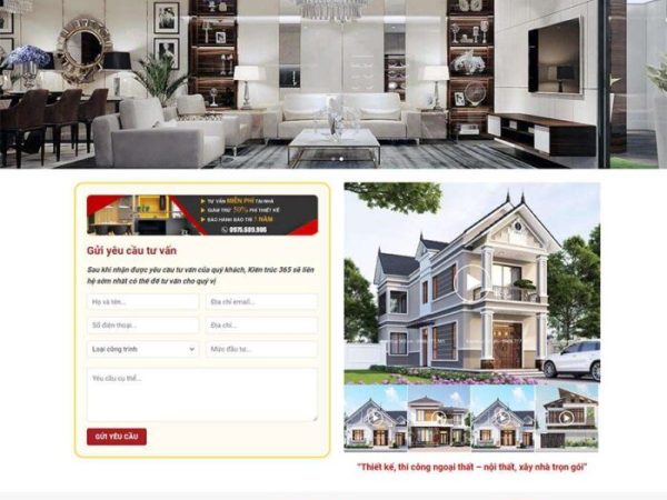 Mẫu website công ty kiến trúc 03