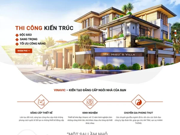 Mẫu Website kiến trúc 05 chuẩn đẹp