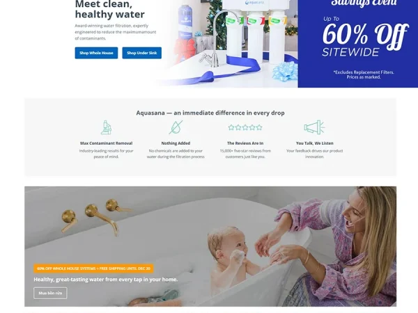 Mẫu Website bán máy lọc nước 05 chuẩn đẹp