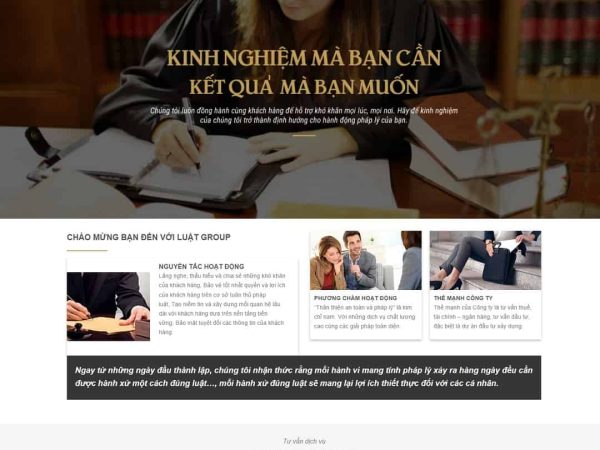 Mẫu website công ty Luật 02