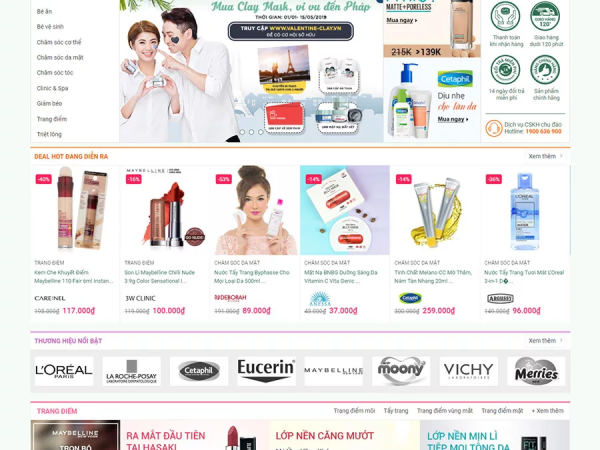 Mẫu website bán mỹ phẩm nữ wordpress