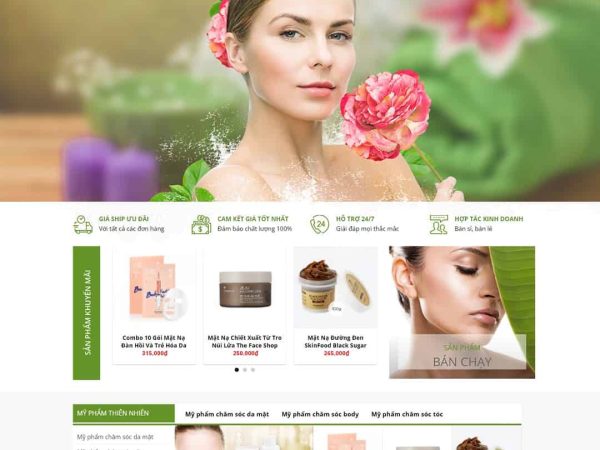 Mẫu website Shop mỹ phẩm 07