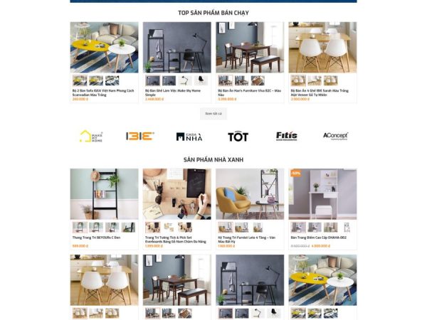 Mẫu Website thiết kế thi công nội thất 28 chuẩn đẹp