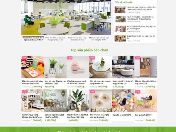 Mẫu website WordPress nội thất 13