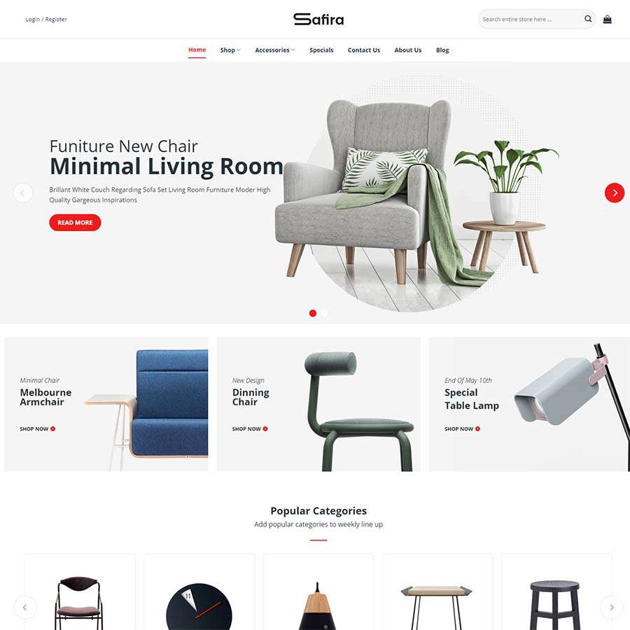 Mẫu website WordPress nội thất 26