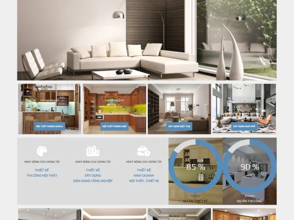 Mẫu Website nội thất 28 chuẩn đ