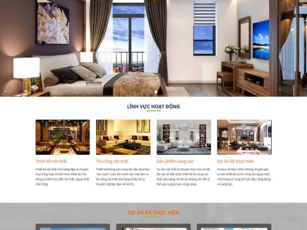 Mẫu website công ty thiết kế thi công nội thất 03