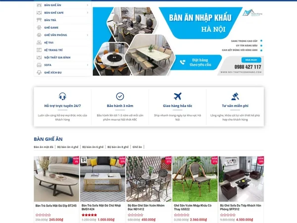 Mẫu Website nội thất 39 chuẩn đẹp