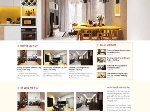 Mẫu website công ty thiết kế, thi công nội thất 05