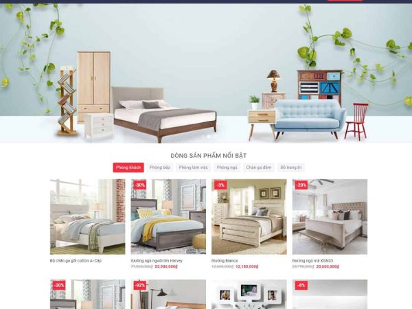 Mẫu website WordPress nội thất 08
