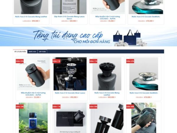 Mẫu Website shop bán nước hoa ô tô chuẩn đẹp