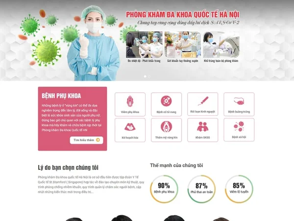 Mẫu Website phòng khám đa khoa 02 chuẩn đẹp