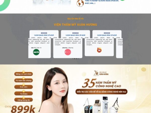 Mẫu Website thẩm mỹ viện phòng khám 6 chuẩn đẹp