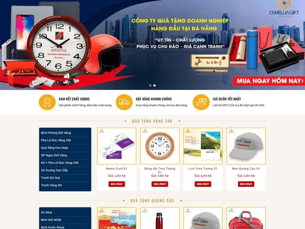 Mẫu Website quà tặng doanh nghiệp chuẩn đẹp