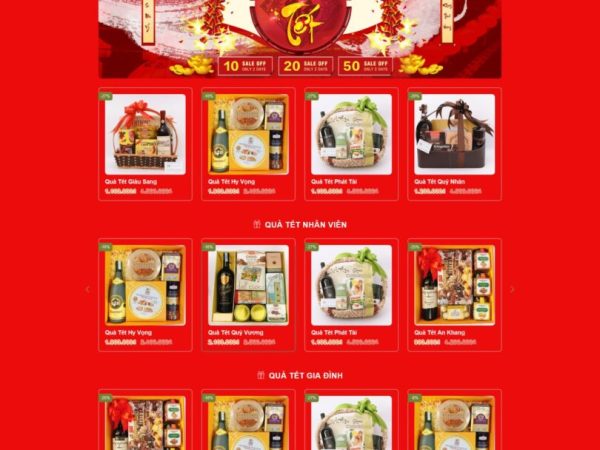 Mẫu Website bán quà tết 2 chuẩn đẹp