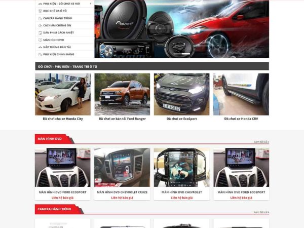 Mẫu website WordPress bán phụ kiện, đồ chơi ô tô