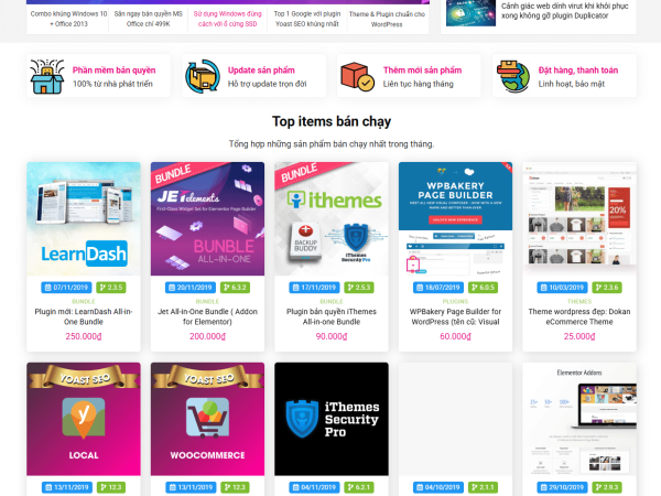 Mẫu website bán sản phẩm số mã nguồn tài nguyên Mmo