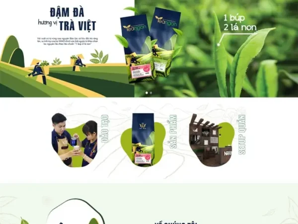 Mẫu Website bán nguyên liệu trà sữa 02 chuẩn đẹp